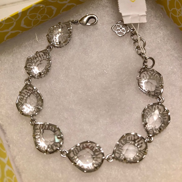 NWT Kendra Scott Brynn Bracelet Silver & Faceted - Picture 7 of 10